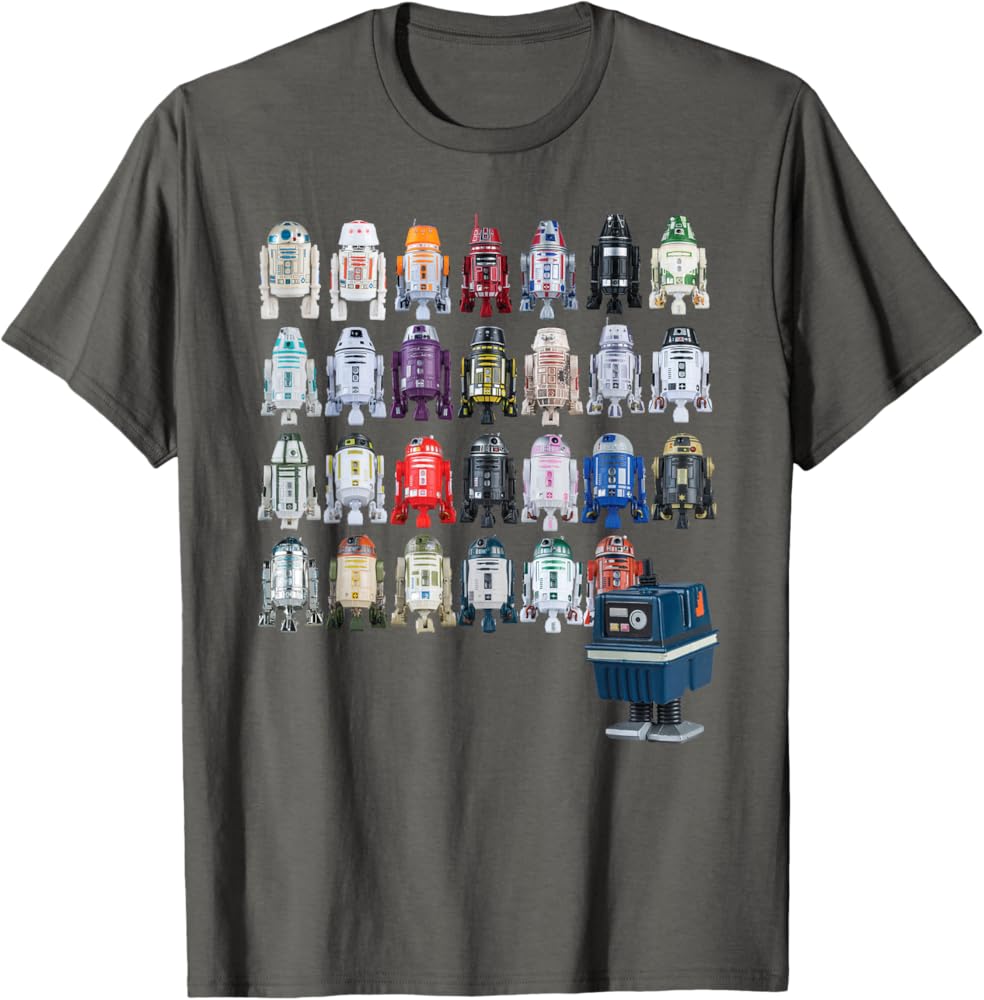 Amazon.com: Star Wars Droids R2-D2 and Astromech Gonk T-Shirt